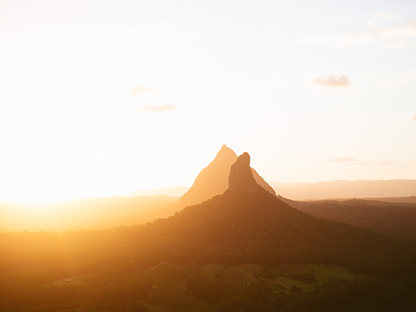 view of Mount Ngungun on the scenic rim queensland