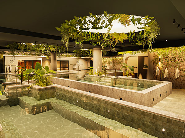 render of soak bathhouse sydney alexandria at night