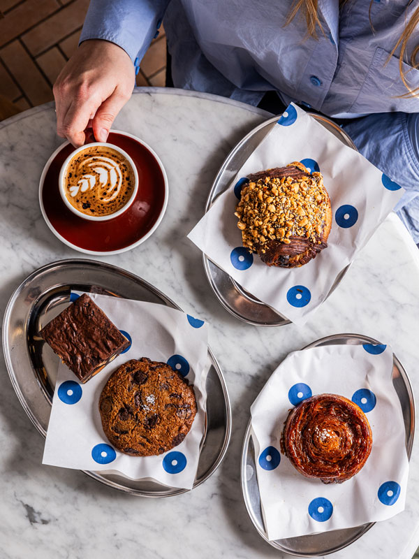pastries and coffee at Baker Bleu, Double Bay