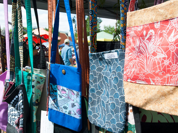 bush bags for sale at Castlemaine Artists Market, Bendigo