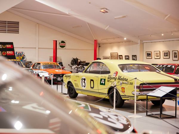 a car display at The National Motor Racing Museum, Bathurst