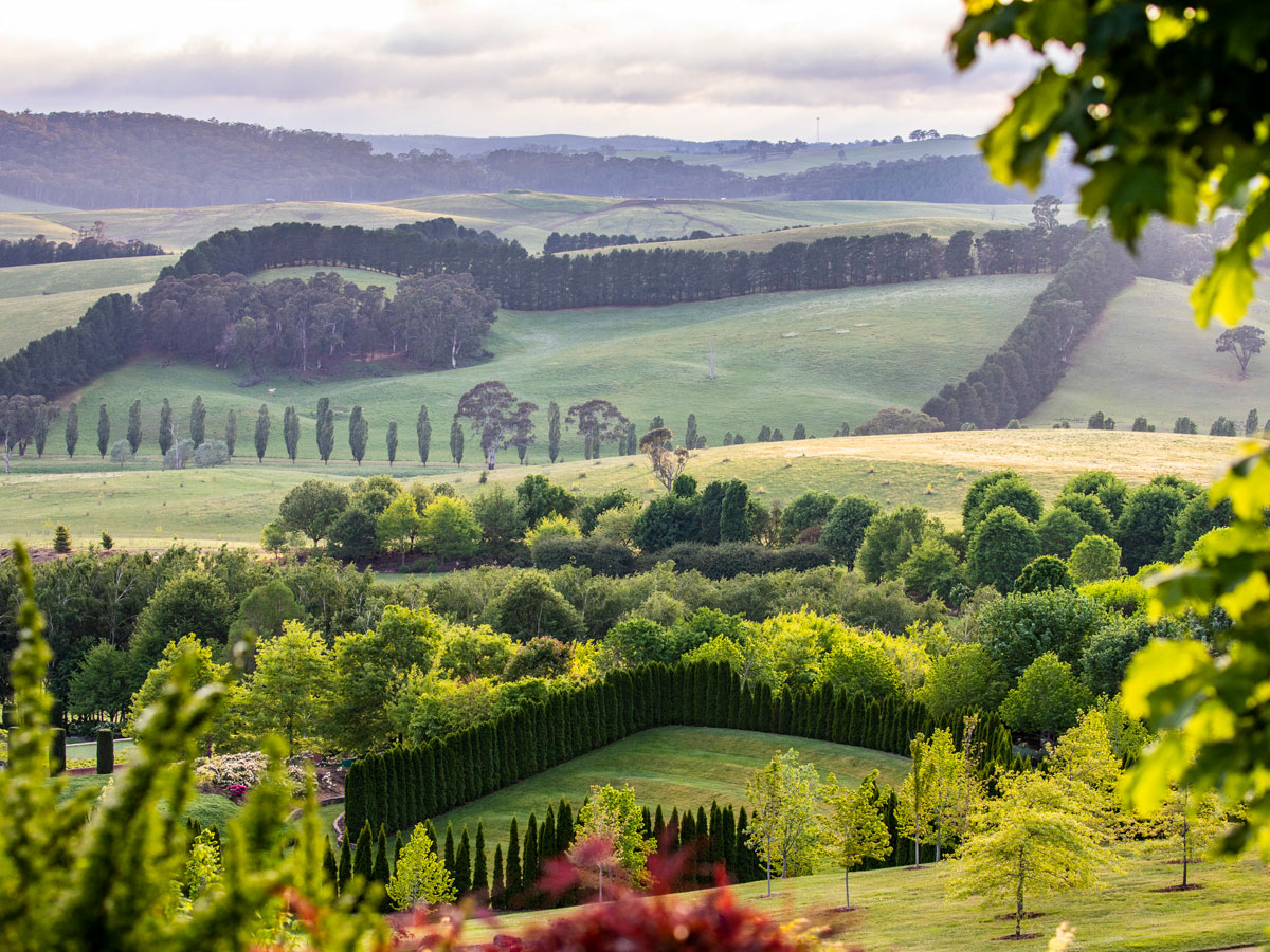 scenic views across Mayfield Garden, Oberon