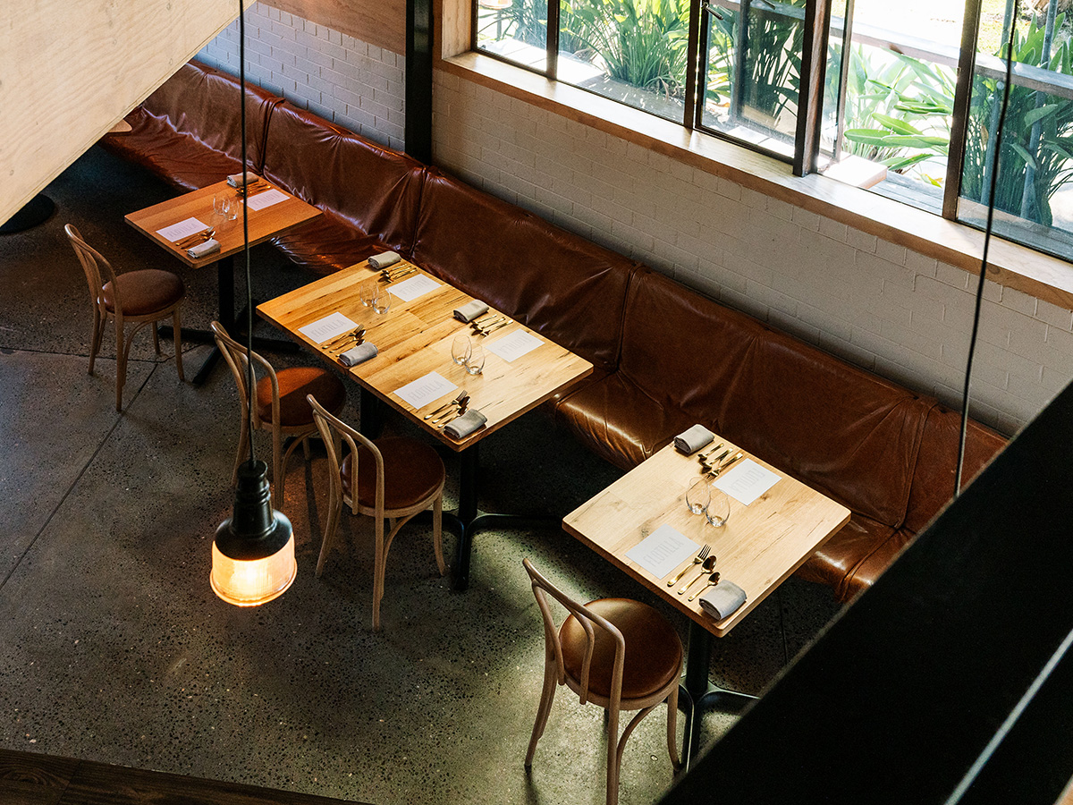 The dining area at Flotilla in Newcastle NSW.