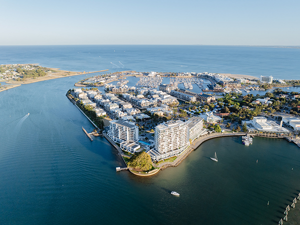 Aerial view of Mandurah.