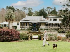 woman and her dog winter in nsw at Peppers Craigieburn Bowral