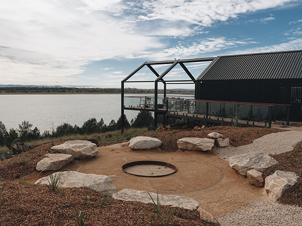The Gilay Lounge with the view of the lake.