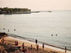 people swimming in Nightcliff Beach, Darwin