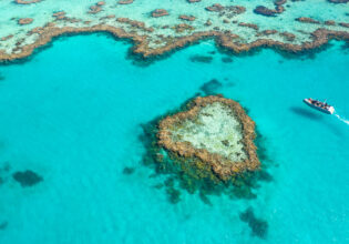 the Heart Reef from above