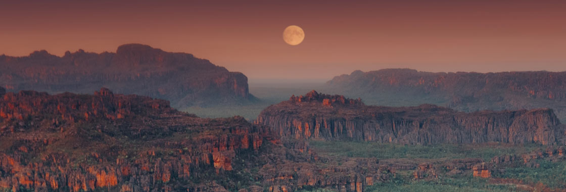 Moon rising over Kakadu National Park