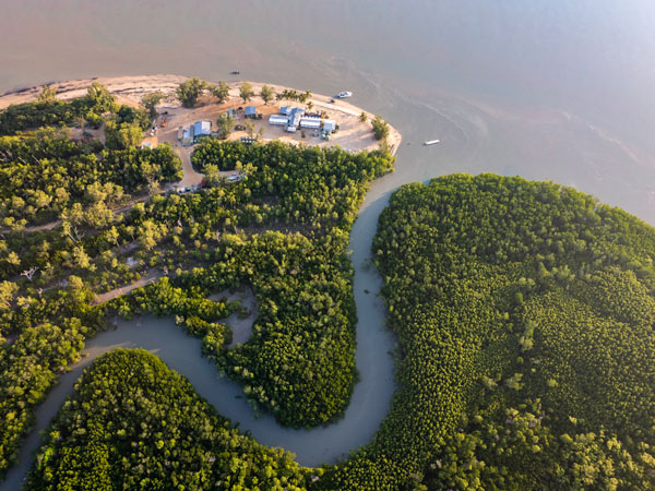 an aerial view of the Tiwi Islands Retreat