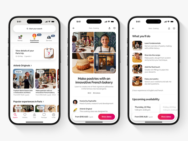 Airbnb Experiences flow on phone