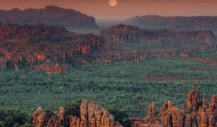 Moon rising over Kakadu National Park