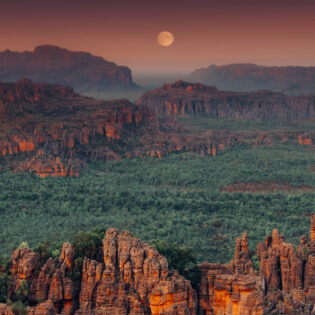 Moon rising over Kakadu National Park