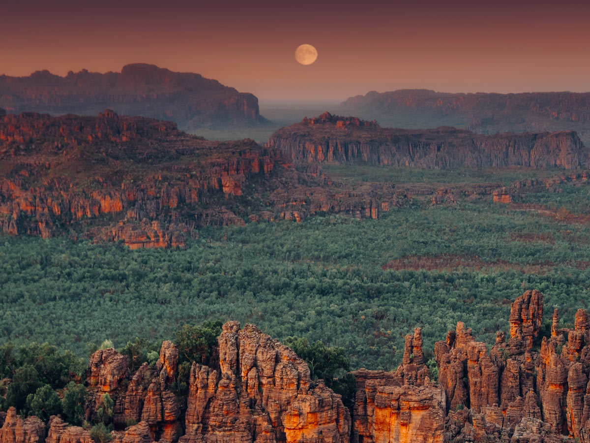Moon rising over Kakadu National Park