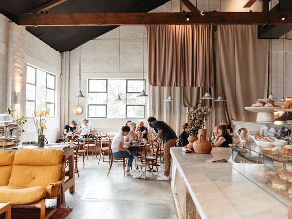 the cafe interior of Genovese Coffee House, Sydney