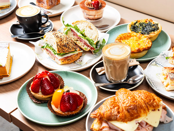 breakfast, pastries and coffee at Locantro Bakery, Sydney