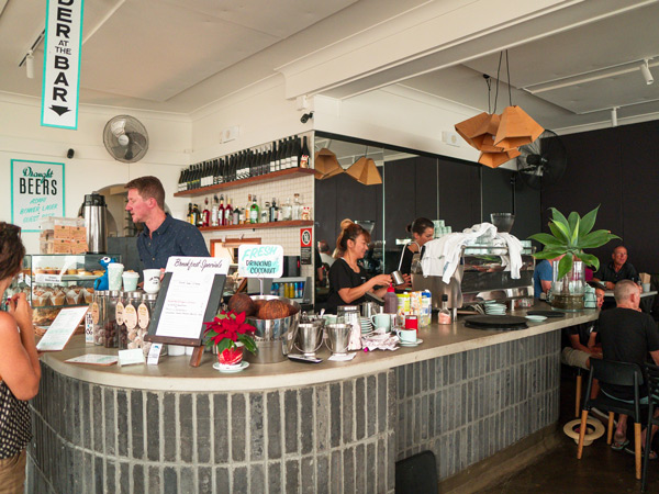 a look inside the cafe at The Bower Manly