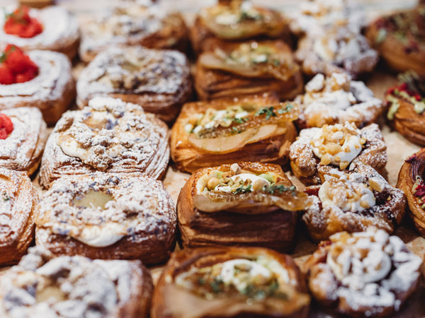 fresh-baked treats at FLOUR coffee & doughroom