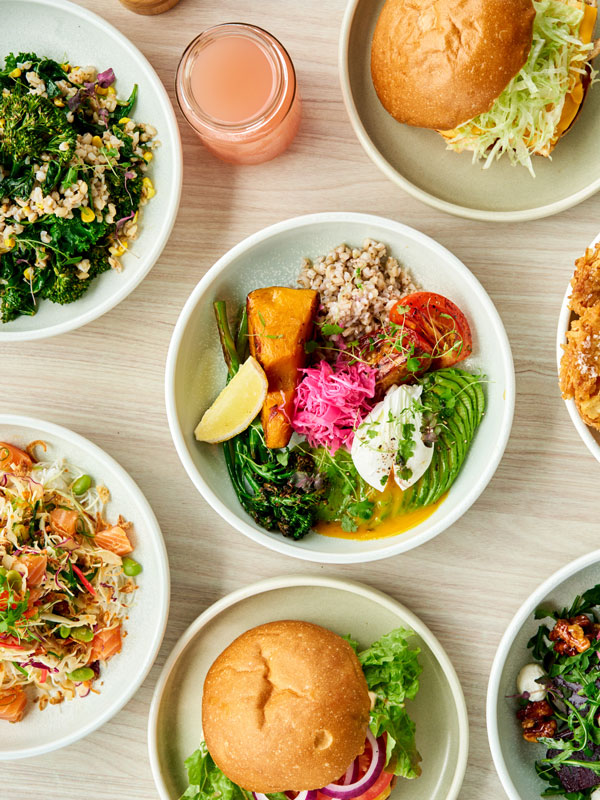 a spread of food at Frank & Chitch, Sydney cafe