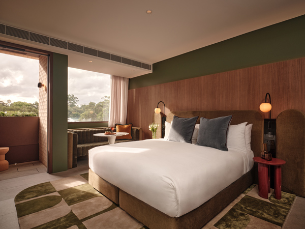 the interior of The EVE Hotel, Sydney