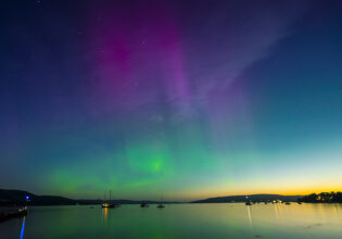 The Aurora Australis in Tasmania.