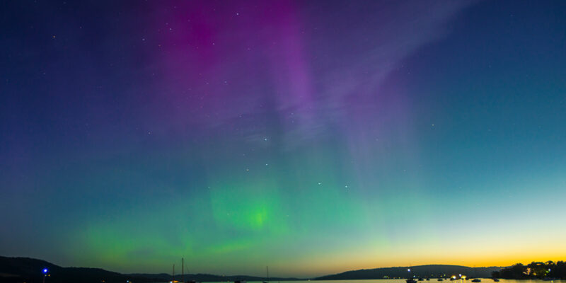 The Aurora Australis in Tasmania.