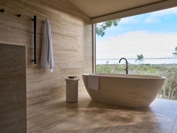 The Sanctuary interior bathtub at Alba Thermal Springs & Spa in Mornington Peninsula, Victoria