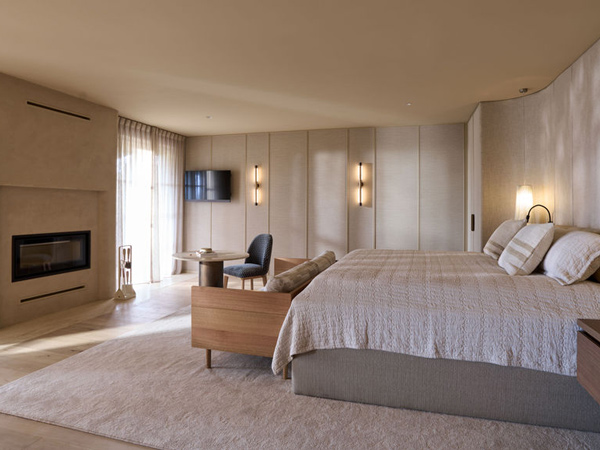 The Sanctuary interior bedroom at Alba Thermal Springs & Spa in Mornington Peninsula, Victoria