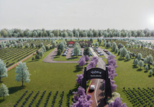 An artist's impression of what could become Australia's biggest coffee roastery, Yahava KoffeeWorks in the Swan Valley, set to open in 2028