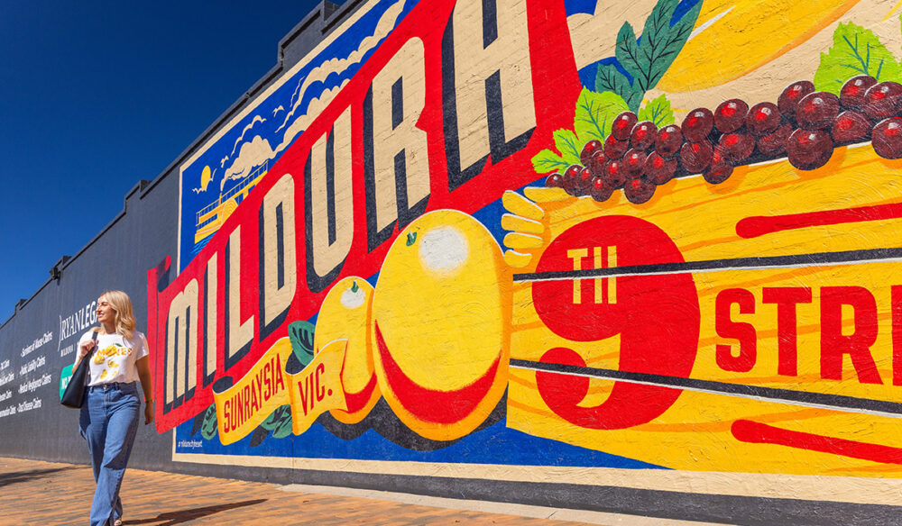 explore Mildura include exploring its rich cultural scene. From vibrant street art and ancient stories to exhibitions at the Mildura Arts Centre, Australia’s first regional gallery.