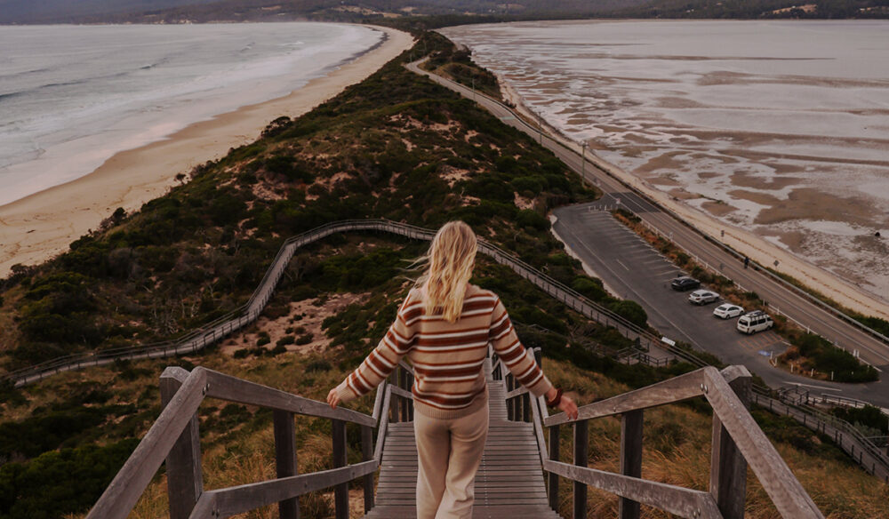 Bruny Island Neck is an isthmus of land connecting north and south Bruny Island.