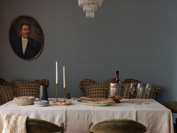 Table set for a dinner party at Lumière Lodge