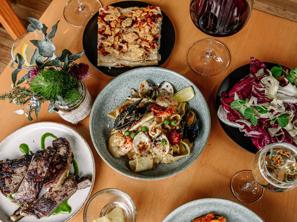 a spread of food on the table at The Perch Lavers Hill, Great Ocean Road itinerary
