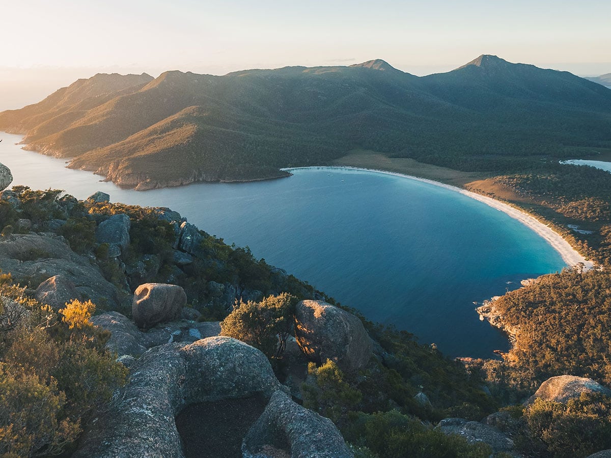 Wineglass Bay in tasmania