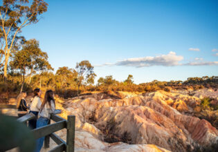 The Pink Cliffs Geological Reserve in Heathcote, Vic