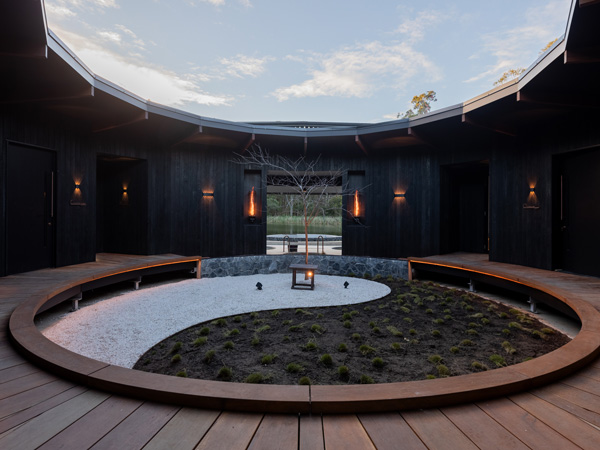Communal bathhouse at SOL Elements