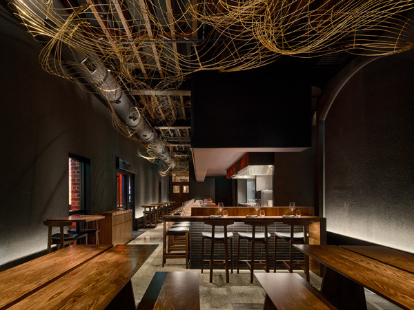 the interior of Ibushi Japanese restaurant, Sydney