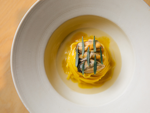 wattle-seed Tagliolini at Five at Prefecture 48