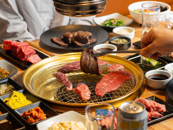 grilling Japanese barbecue at Gyuniku, Sydney