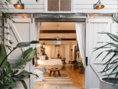 the white-washed cottage at The Bower Byron Bay
