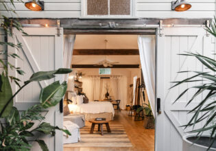 the white-washed cottage at The Bower Byron Bay